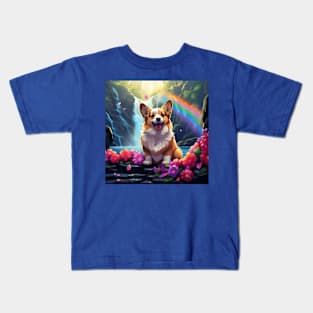 Hawaiian Corgi Kids T-Shirt